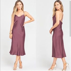 Show me your mumu plum slip dress xs